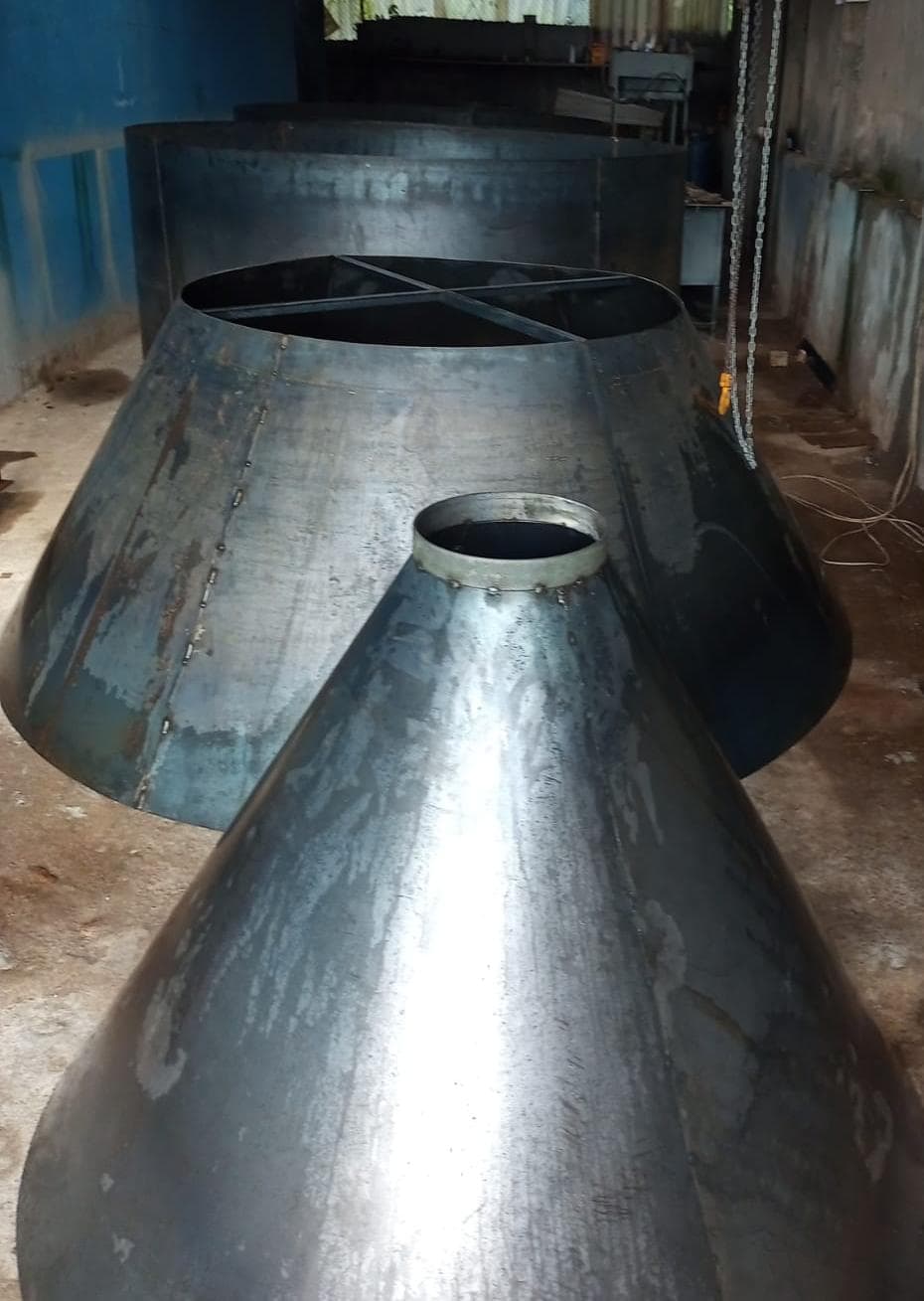 Calandragem de cilindro e cone